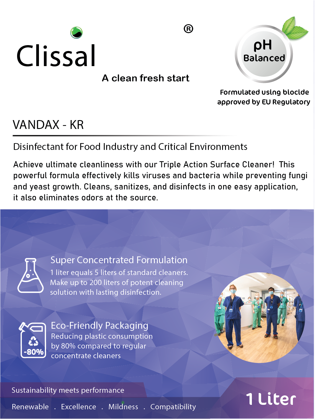 Clissal Vandax disinfectant for South India